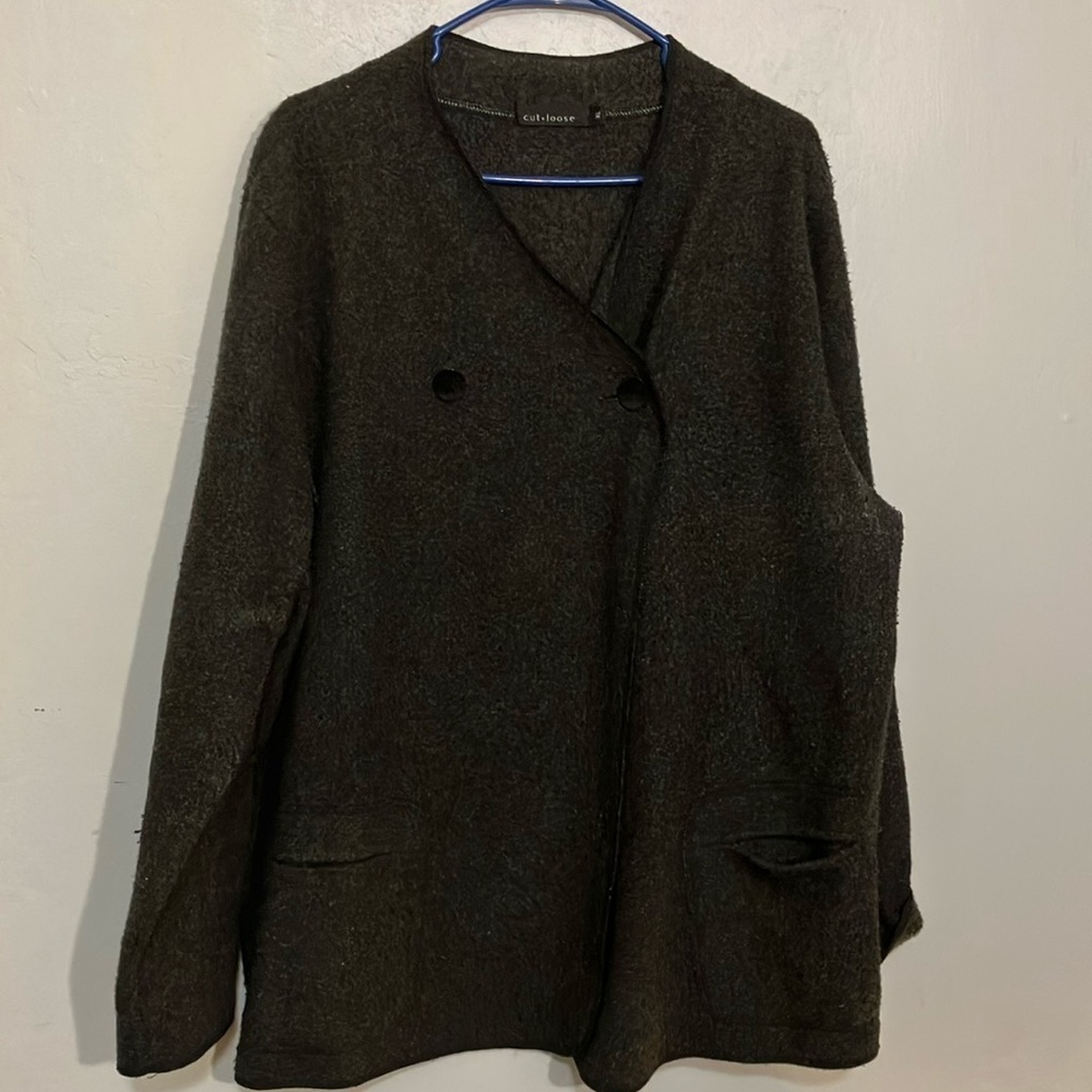 Cut Loose XL wool blend cape or cardigan